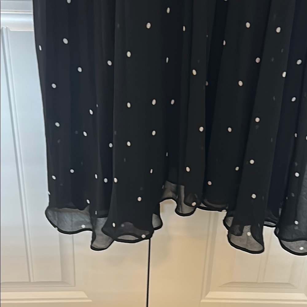 City Chic Black Dress with White Dots - Picture 7 of 9